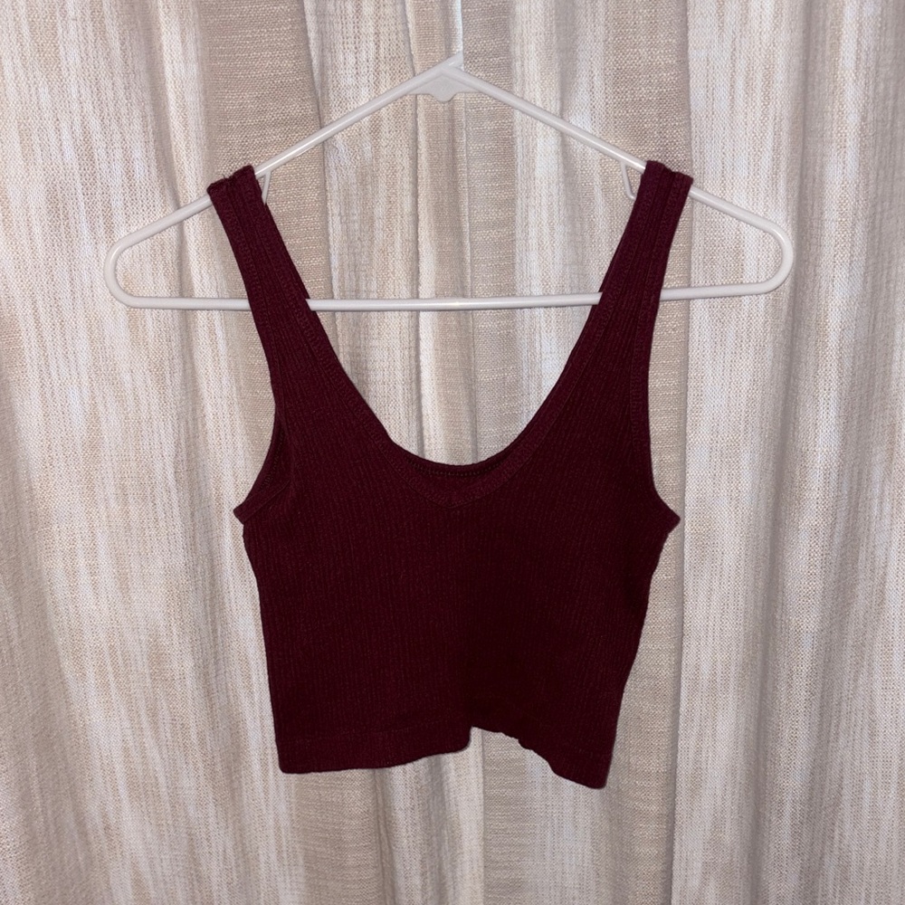 Urban Outfitters Deep Red Knit Tank Top